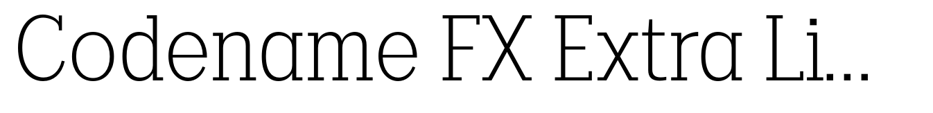 Codename FX Extra Light